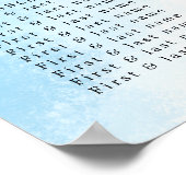 Sky Waterverf Wash and elegant Wedding Poster (Hoek)