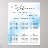 Sky Waterverf Wash and elegant Wedding Poster (Voorkant)