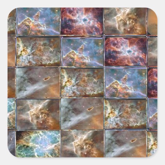 SKY Wave Tegel werk Graphics Vierkante Sticker (Voorkant)