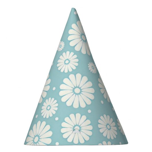 Sky White Daisies Party Pet Feesthoedjes (Rechts)