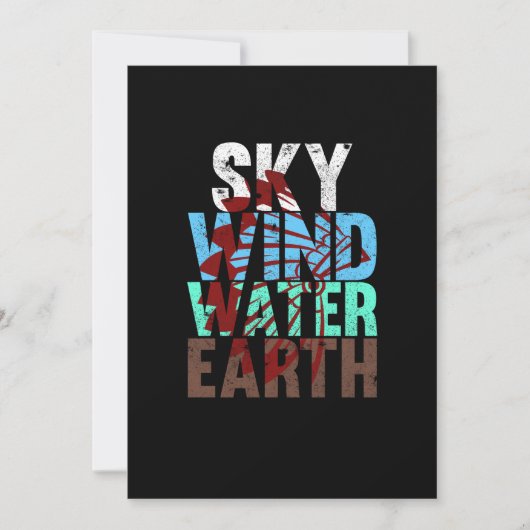 Sky Wind Water Earth Native American Day Support Bedankkaart (Voorkant)
