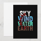 Sky Wind Water Earth Native American Day Support Bedankkaart (Voorkant / Achterkant)