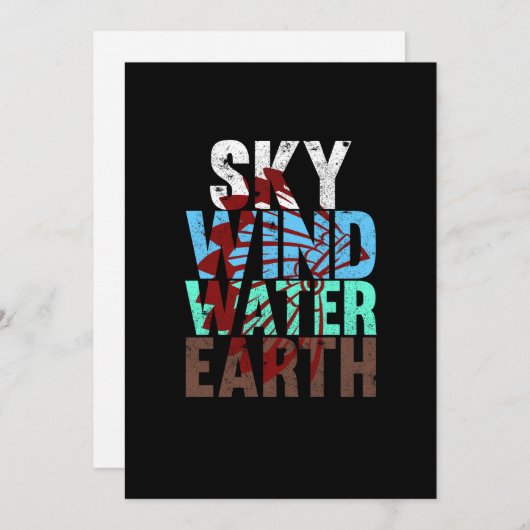 Sky Wind Water Earth Native American Day Support Bedankkaart (Voorkant / Achterkant)