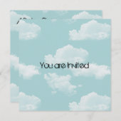 Sky with Clouds Baby shower nodigt uit Kaart (Voorkant / Achterkant)
