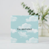 Sky with Clouds Baby shower nodigt uit Kaart (Staand voorkant)