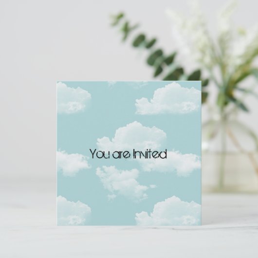 Sky with Clouds Baby shower nodigt uit Kaart (Staand voorkant)