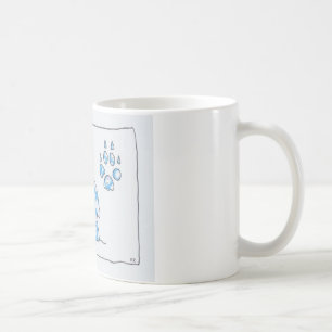 SKY WOLF ÉÉN PAW LANDSCAPE door Rue I. Rubin Koffiemok