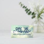 Sky wolken gedurfde tekst geïnspireerd door vliege visitekaartje (Staand voorkant)