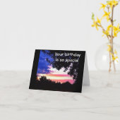 SKY ZET OP EEN "SPECIALE DISPLAY" OP JE VERJAARDAG KAART (Gele Bloem)