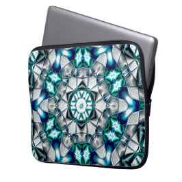 Sky zilver ziet eruit als geborsteld zandblaststaa laptop sleeve