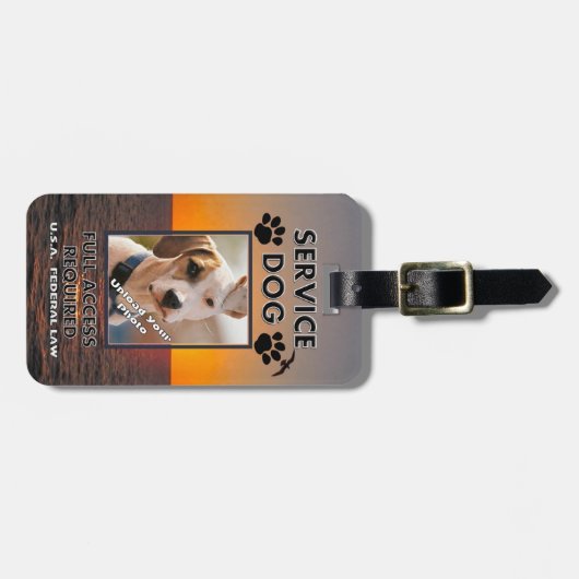 Skybird Service Dog Photo ID Bagagelabel (Voorkant horizontaal)