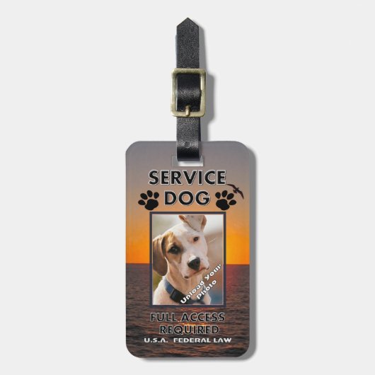 Skybird Service Dog Photo ID Bagagelabel (Voorkant verticaal)