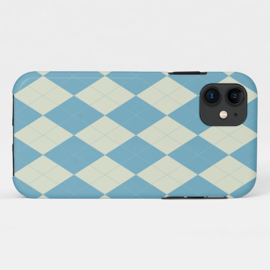 Skyblue en Mint Arglye iPhone 5 Hoesje (Achterkant (horizontaal))