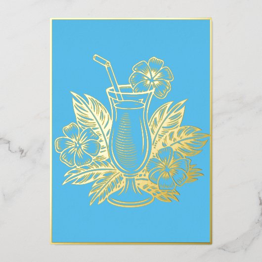 SkyBlue Luxe Gold Cocktail Party Menu (Voorkant)