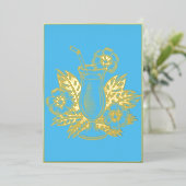 SkyBlue Luxe Gouden Cocktailparty Menu (Staand Voorkant)