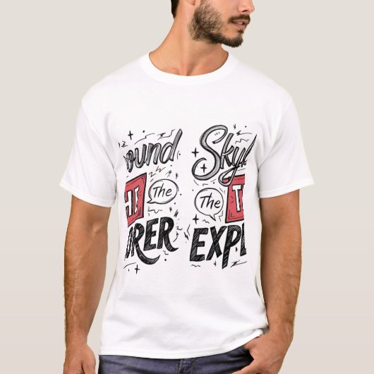 SKYBOUND DE EXPLORER MANNEN BASIST-SHIRT 👕✅ T-SHIRT (Voorkant)
