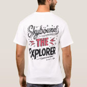 SKYBOUND DE EXPLORER MANNEN BASIST-SHIRT 👕✅ T-SHIRT (Achterkant)