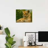 Skybound Grace - Leeuwin op de richel Poster (Thuiskantoor)