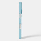 Skybound Serpent - Blauwe Draak Bloemen Case-Mate iPhone Case (Achterkant / Rechts)