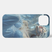 Skybound Silence: Engel van de Middernachtsluier iPhone Hoesje (Achterkant horizontaal)