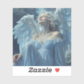 Skybound Silence: Engel van de Middernachtsluier Sticker (Vel)