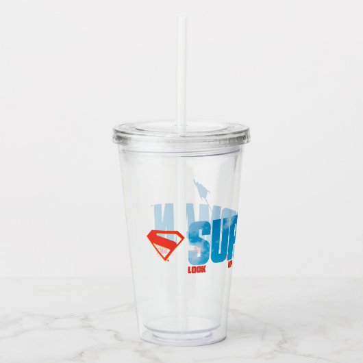 Skybound Superman Silhouette Acryl Drinkbeker (Voorkant)