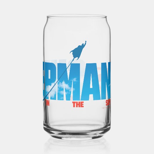 Skybound Superman Silhouette Blikvorm Glas (Achterkant)