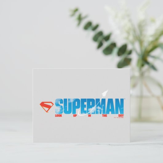 Skybound Superman Silhouette Briefkaart (Staand voorkant)