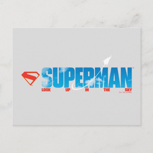 Skybound Superman Silhouette Briefkaart (Voorkant)