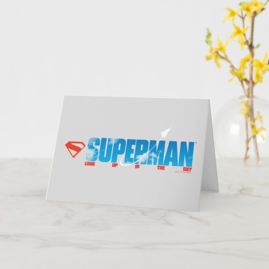 Skybound Superman Silhouette Kaart (Gele Bloem)