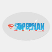 Skybound Superman Silhouette Ovale Sticker (Voorkant)