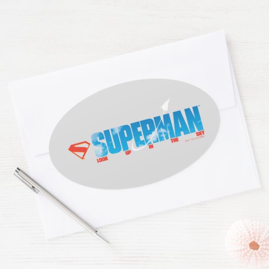 Skybound Superman Silhouette Ovale Sticker (Envelop)
