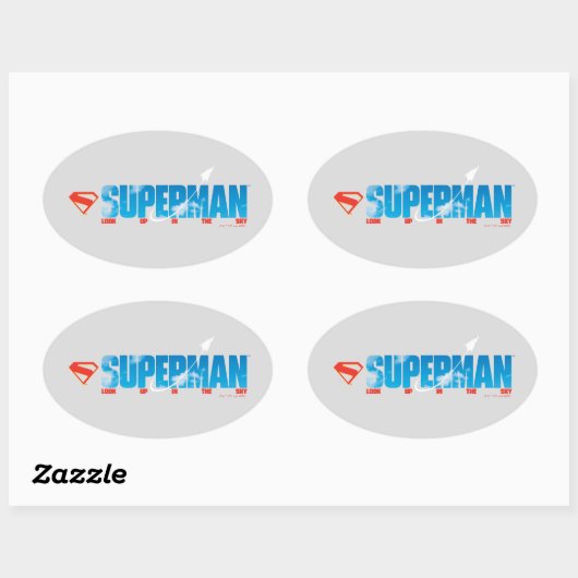 Skybound Superman Silhouette Ovale Sticker (Vel)