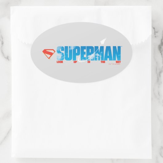 Skybound Superman Silhouette Ovale Sticker (Tas)