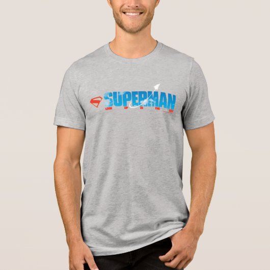 Skybound Superman Silhouette Tri-Blend Shirt (Voorkant)
