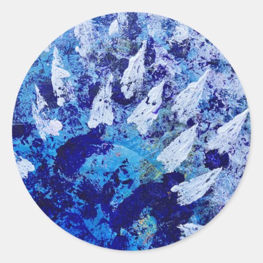 Skyburst Kunststickers Ronde Sticker (Voorkant)