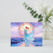 Skydancer op het water schilderij briefkaart (Staand voorkant)