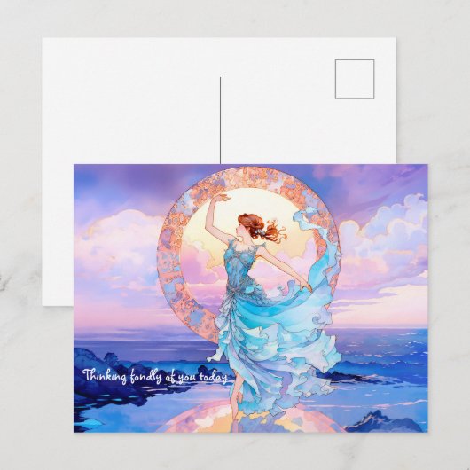 Skydancer op het water schilderij briefkaart (Voorkant / Achterkant)