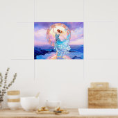Skydancer op het water schilderij poster (Keuken)