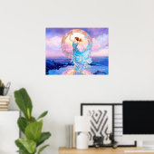 Skydancer op het water schilderij poster (Thuiskantoor)