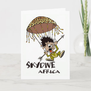 Skydive Africa Happy Birthday Card Kaart