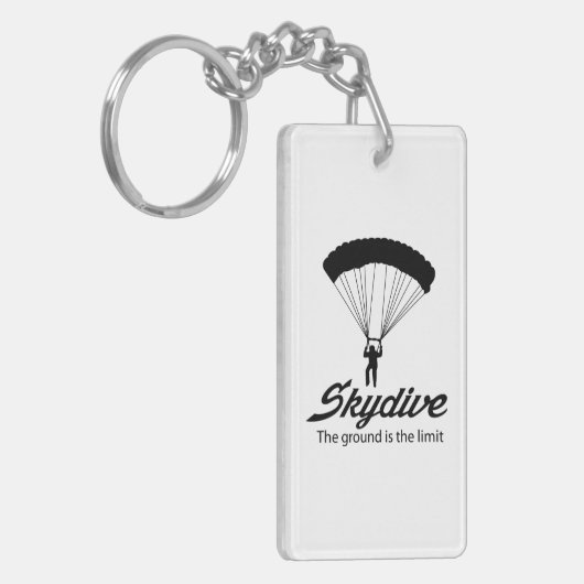 Skydive de grond is de grens sleutelhanger (Voorkant Links)