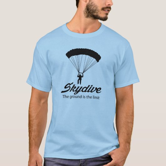 Skydive de grond is de grens t-shirt (Voorkant)