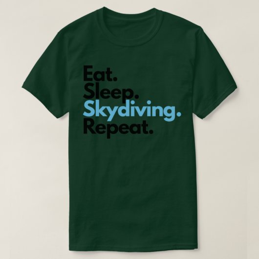 Skydive Eat Sleep Skydiving Repat Sticker T-shirt (Design voorkant)