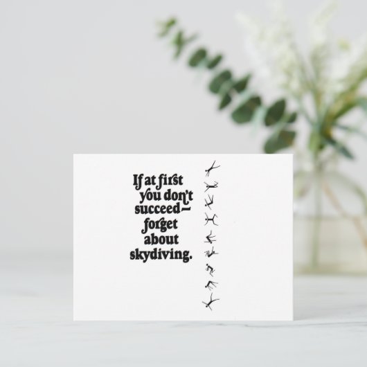 Skydive Fail Briefkaart (Staand voorkant)