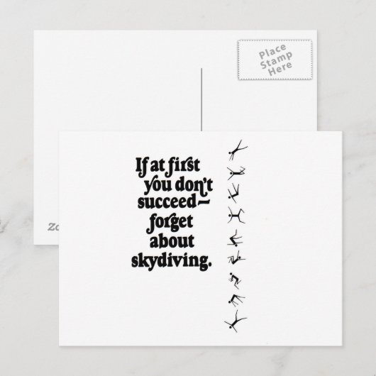Skydive Fail Briefkaart (Voorkant / Achterkant)