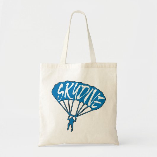 Skydive fanatic blue logo herbruikbare tas (Voorkant)
