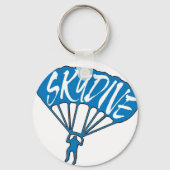 Skydive fanatic blue logo sleutelhanger (Voorkant)