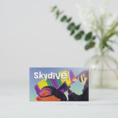 skydive! (foto perfect) visitekaartje (Staand voorkant)