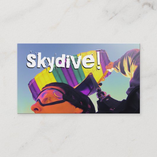 skydive! (foto perfect) visitekaartje (Voorkant)